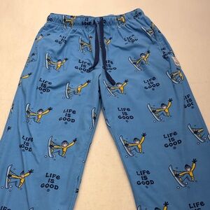 Life is Good Sleepwear Fleece Blue Pants Snowboarding Men’s Size Small